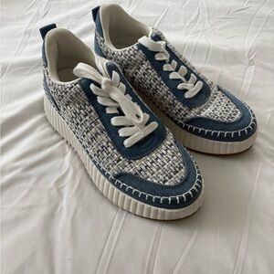 Stylish Blue and White Sneakers